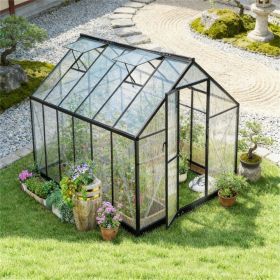 Greenhouse, black, with adjustable roof vents Greenhouse, black, with adjustable roof vents